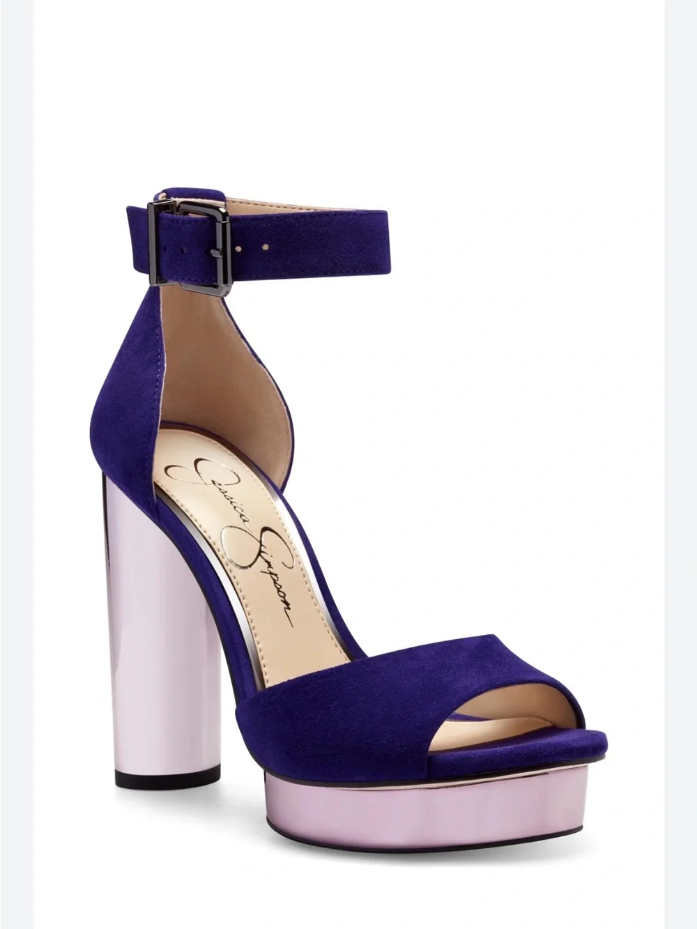 Jessica Simpson Violet Suede Ankle-Strap Platform Sandal